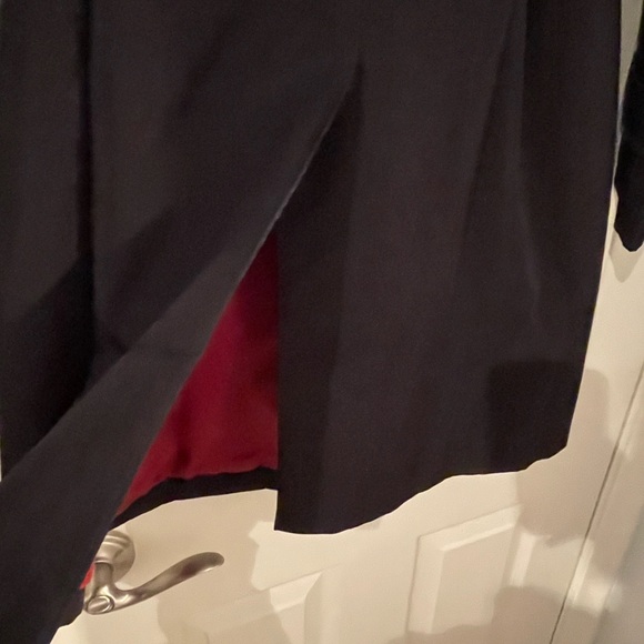 London Fog Women's Black Trench Coat with Red Lining - Picture 6 of 11